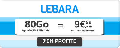 Forfait Lebara Mobile 80Go promo noel