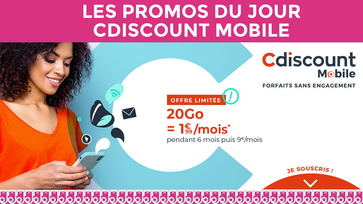 Cdiscount joue la carte de la nouveauté avec 2 nouvelles promos dès 1,99€/mois