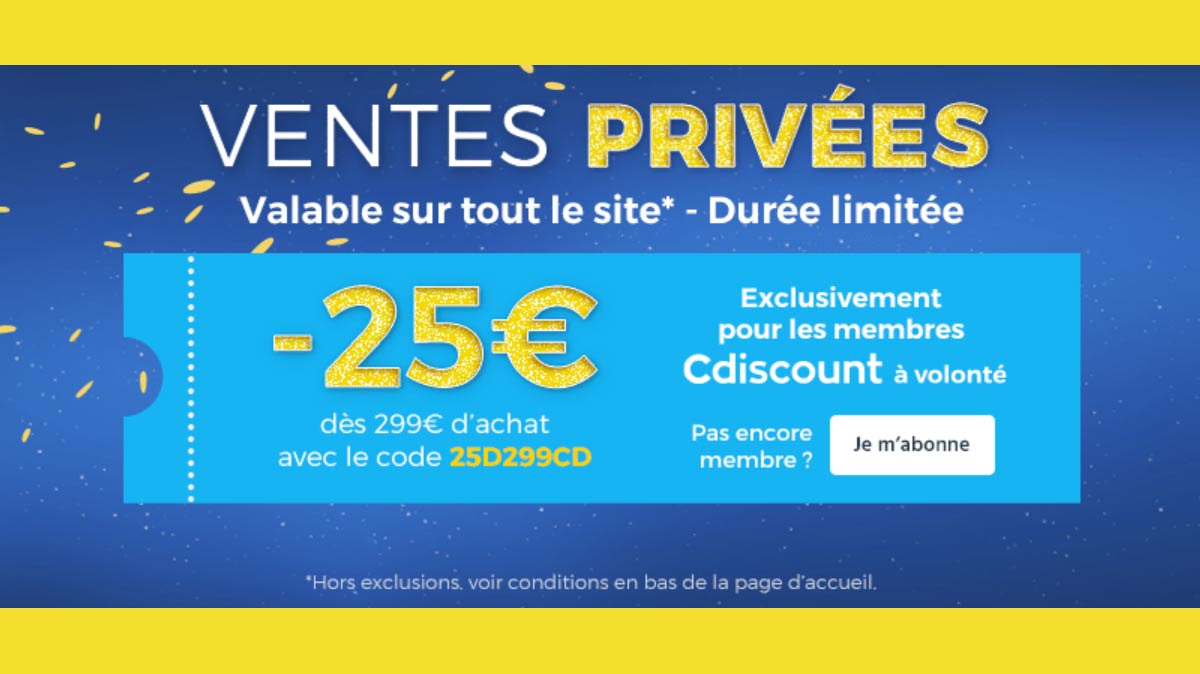 Cdiscount lance ses ventes privées avec un code promo et une promo Galaxy A53 5G à prix cassé !