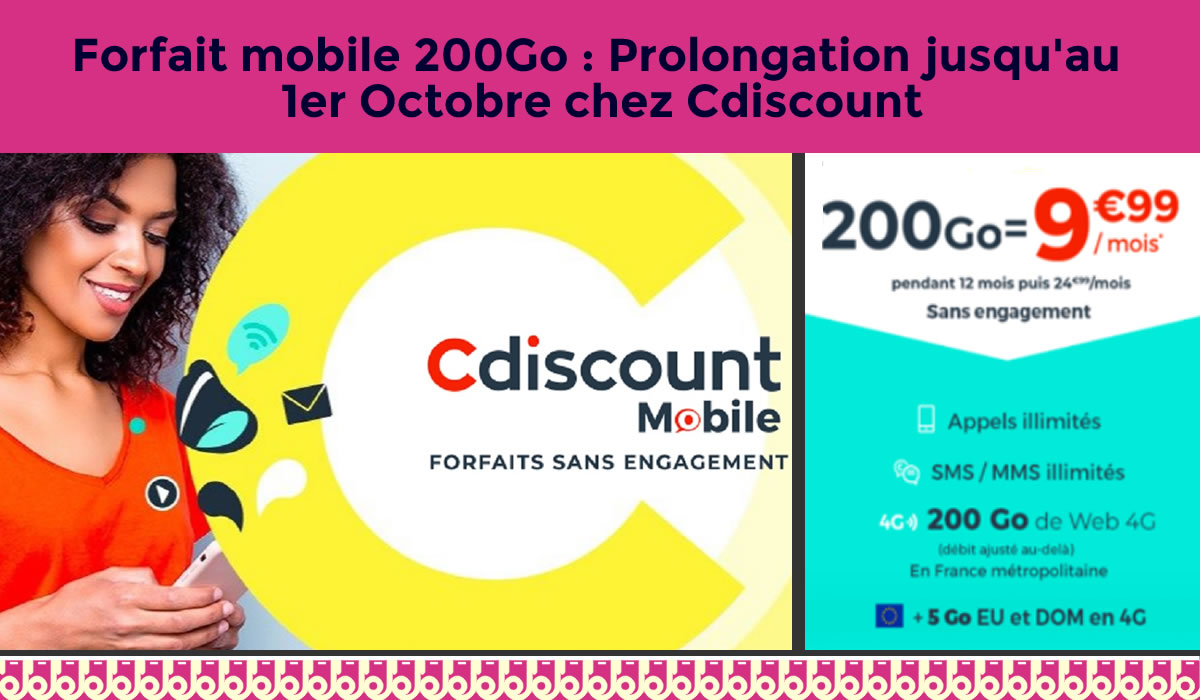 Cdiscount vous donne une chance supplémentaire d'accéder à son forfait 200Go