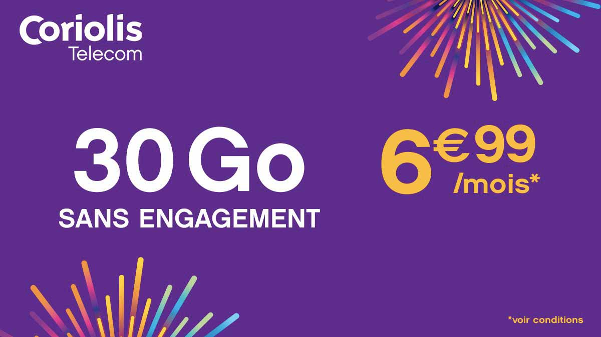 Ce forfait mobile 30 Go est à seulement 6,99 € par mois : saisissez ce bon plan sans engagement !