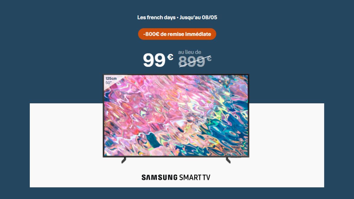 Ce sont les French Days chez Bouygues Télécom : découvrez vite cette incroyable promo avec -89 % sur une Smart TV Samsung !
