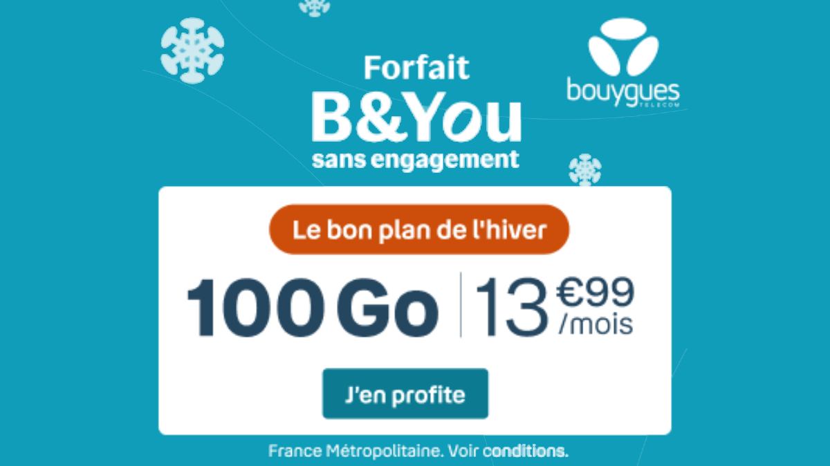Cinq excellentes raisons de succomber au forfait mobile B&You 100Go Max de Bouygues Telecom
