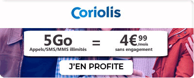 Forfait 5Go à moins de 5 euros chez Coriolis