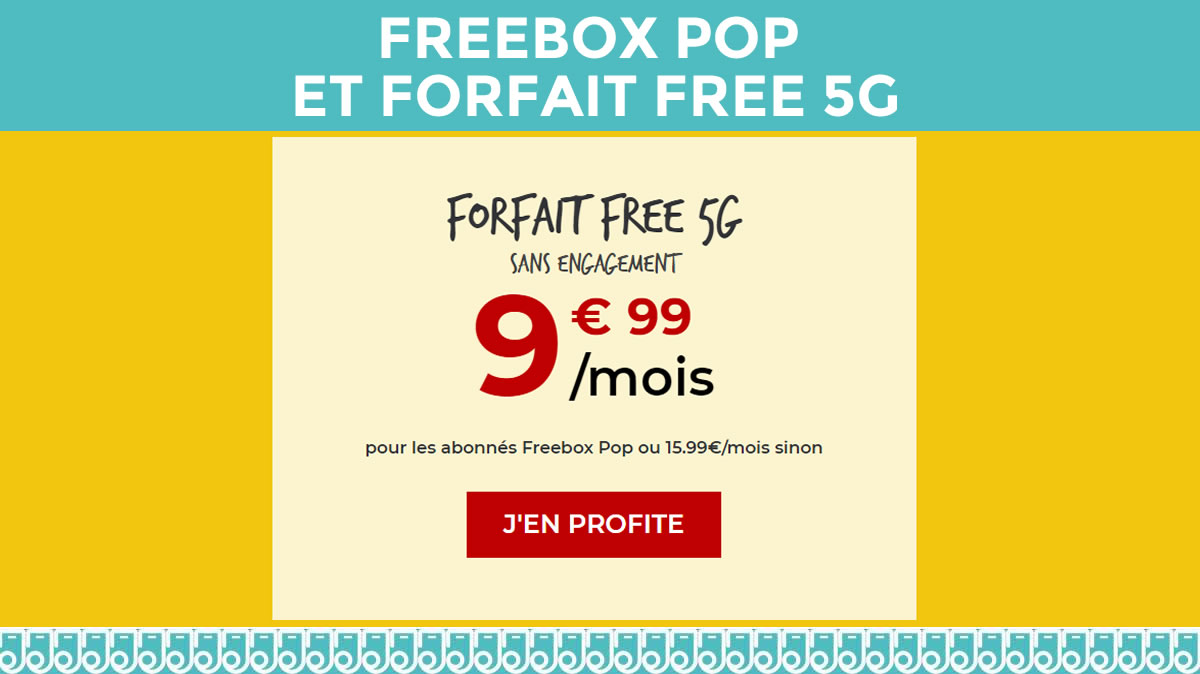 Craquez pour la Freebox POP avec un Forfait 5G de 150Go pour 39,98€ !