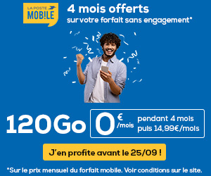 forfait mobile 120Go La Poste Mobile gratuit