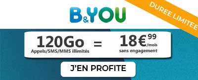 Forfait 120Go B&You de Bouygues