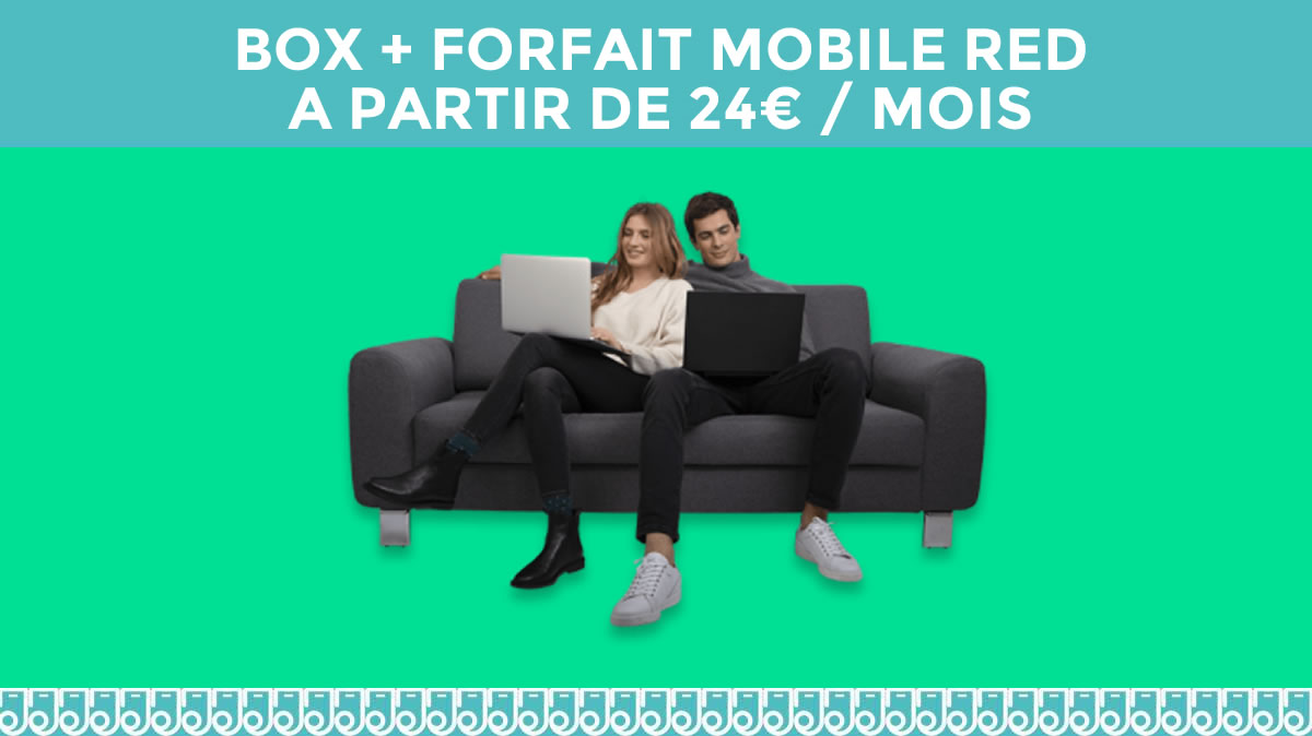 Cumulez la BOX et le forfait illimité chez RED dès 24 euros par mois