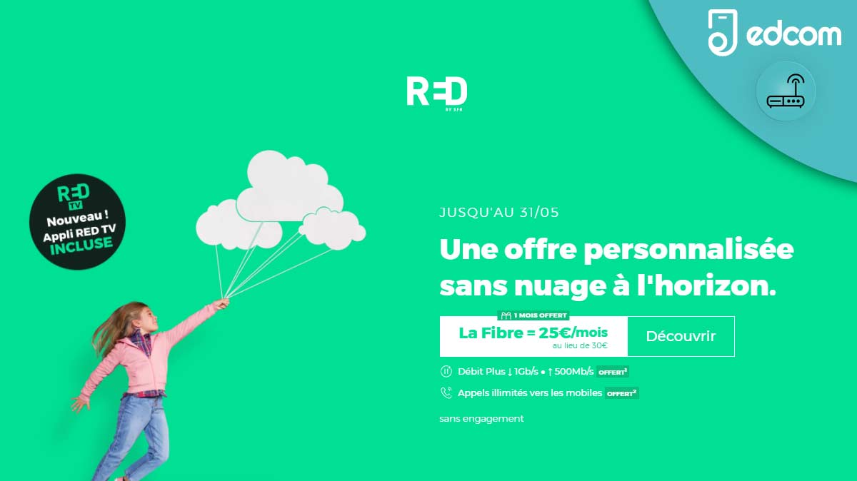 Découvrez la nouvelle offre internet sans engagement de RED by SFR dès 16€/mois !