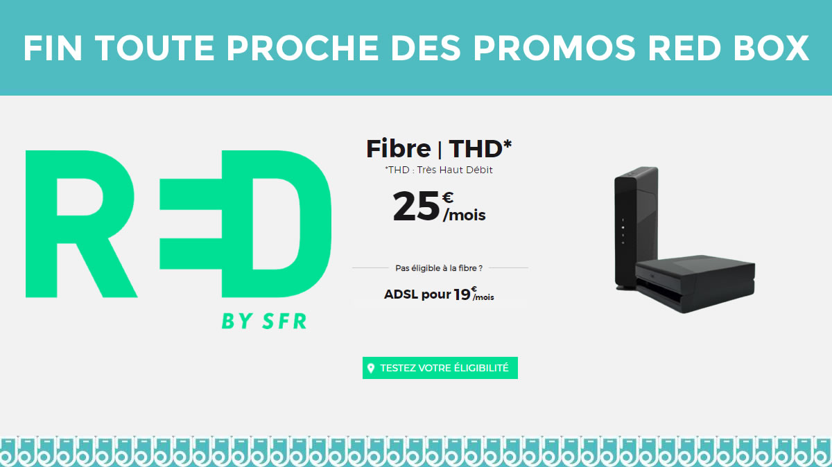Dépêchez-vous ! L'offre BOX RED de SFR à prix cassé prend fin à minuit