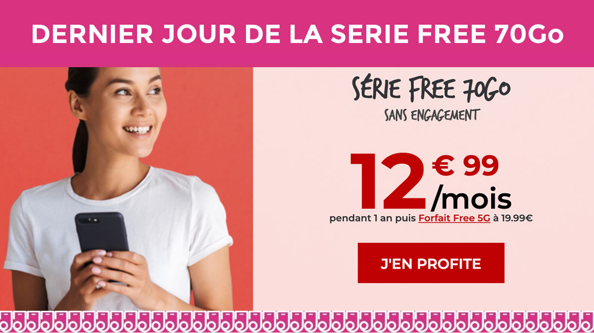 Dernière journée pour succomber à la promo FREE Mobile 70Go