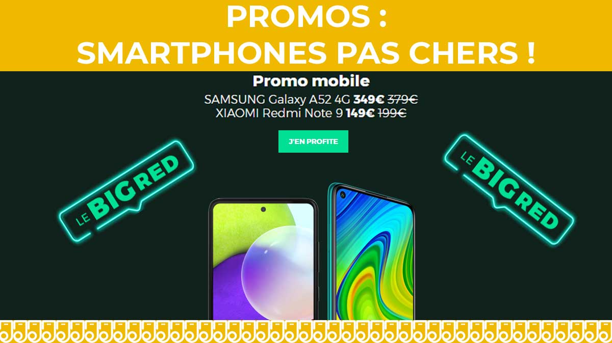 Smartphones pas chers : le Samsung Galaxy A52 ou le Xiaomi Redmi Note 9 à prix promo