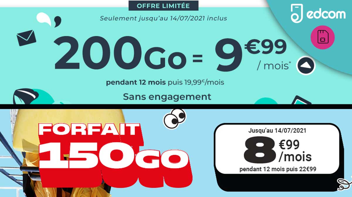 Deux forfaits maxi data à prix mini débarquent chez NRJ et Cdiscount Mobile