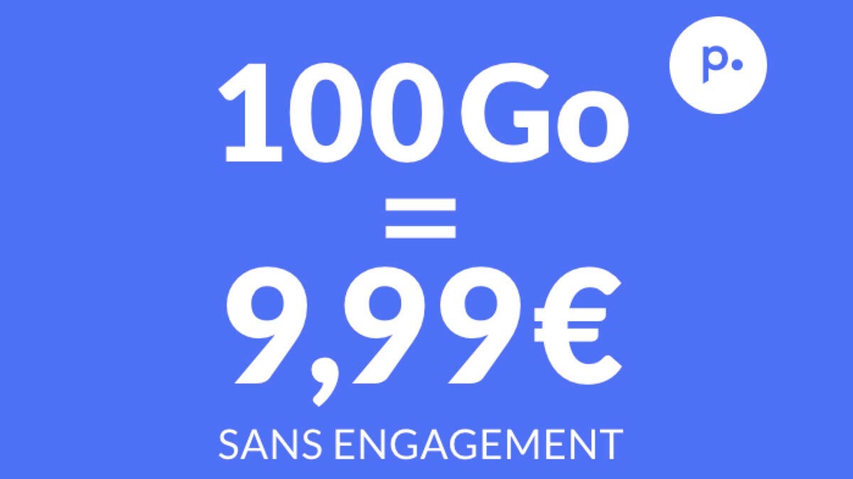 Disponible dès 9,99 € par mois, ce forfait mobile 100 Go est un super bon plan sans engagement !