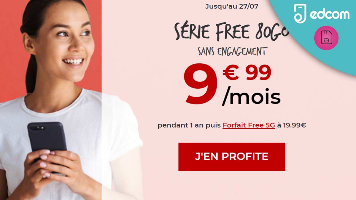 Encore une bonne occasion d'économiser avec Free Mobile jusqu'au 27 Juillet