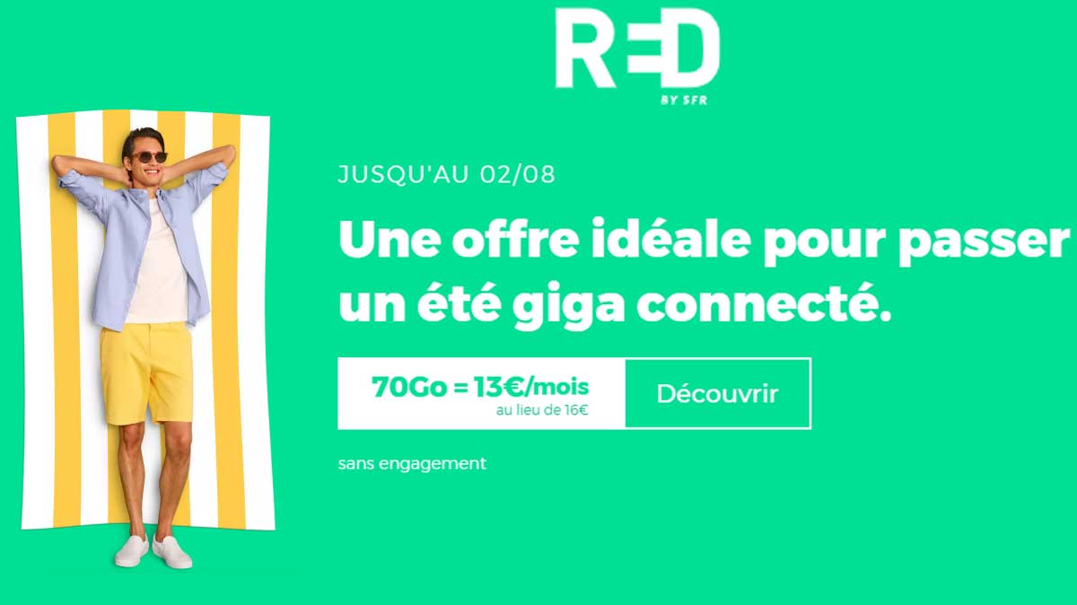 Fin ce soir des promos forfaits RED by SFR à prix incroyables sans condition de durée