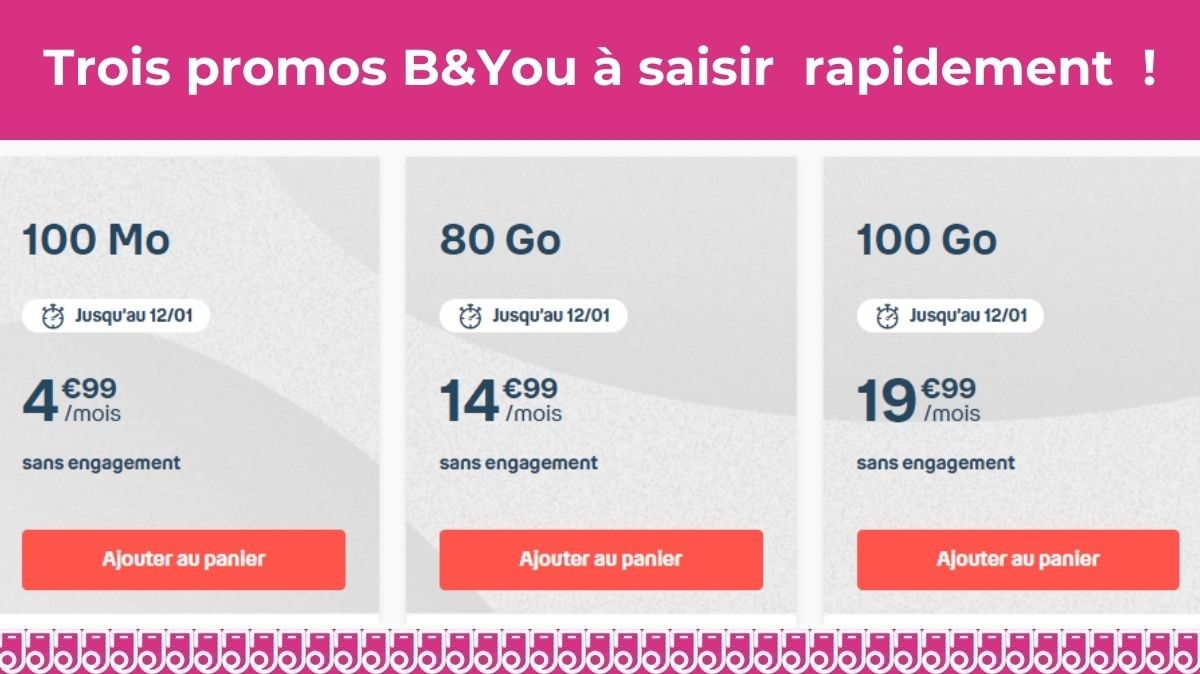Fin des trois promos forfaits sans engagement de Bouygues Telecom !