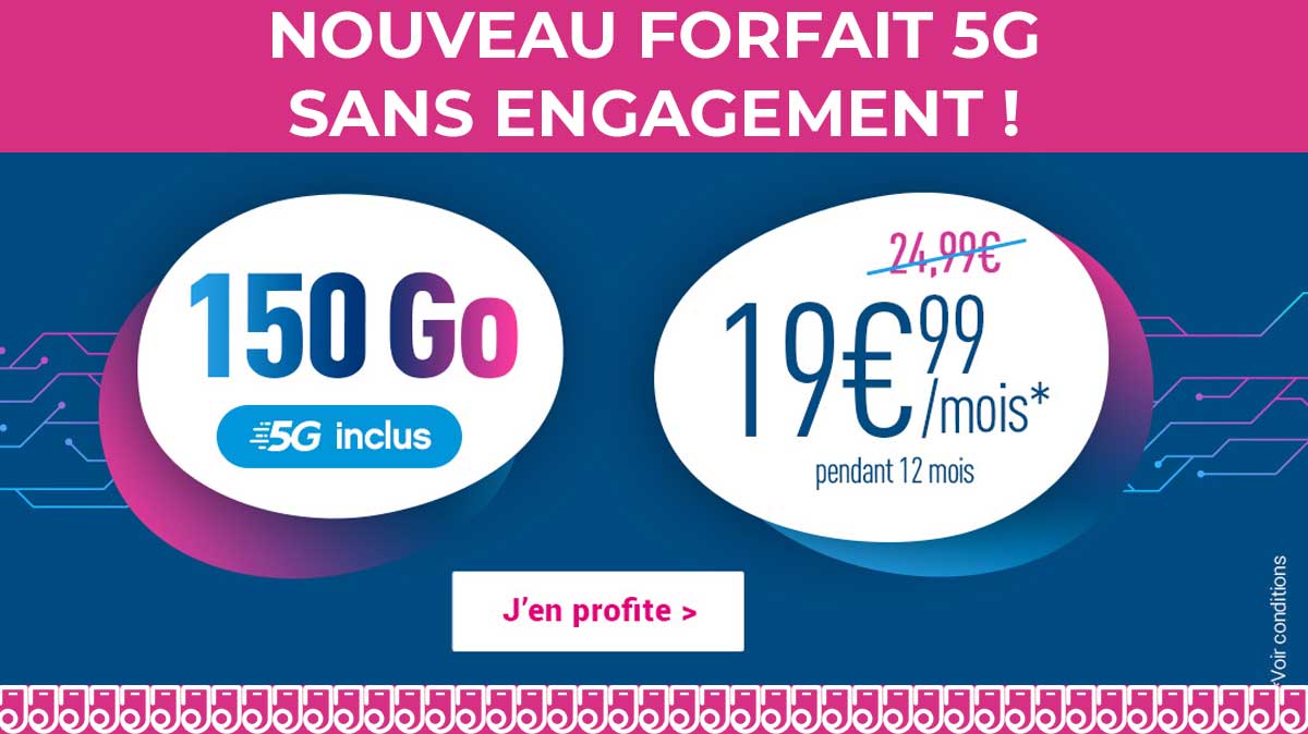 Forfait 5G : Coriolis lance une nouvelle offre 150Go sans engagement en promo à 19.99€