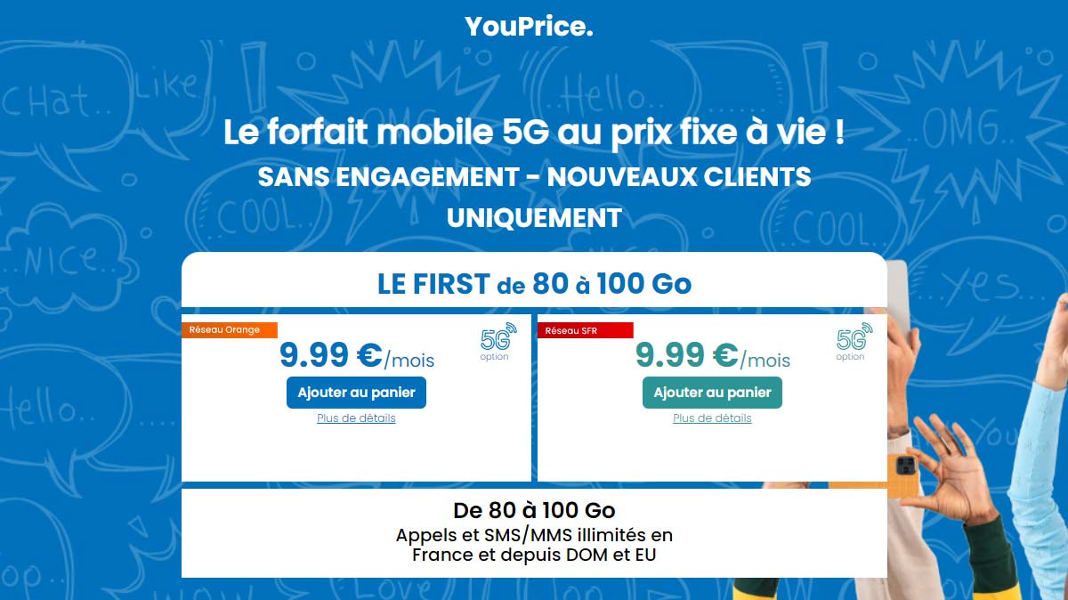 Forfait 5G : découvrez une offre sans engagement sur le réseau Orange avec un prix fixe à vie !