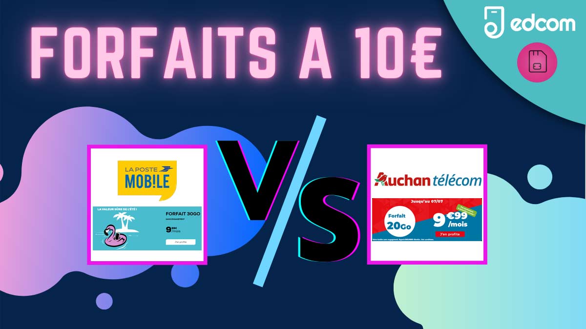 Forfait mobile à 10 euros avec un prix fixe : La Poste Mobile vs Cdiscount Mobile