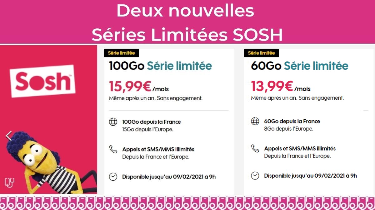 Forfait mobile : Nouvelles Séries Limitées 60Go et 100Go à petit prix sur le réseau Orange