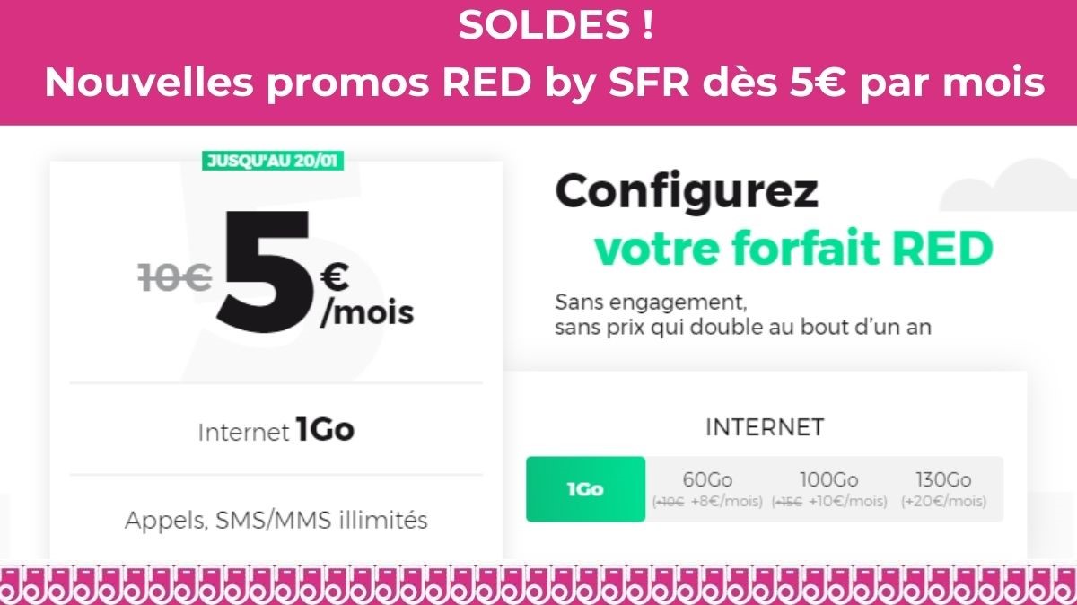 Forfait mobile : Trois nouvelles promos RED by SFR pour les soldes d'hiver