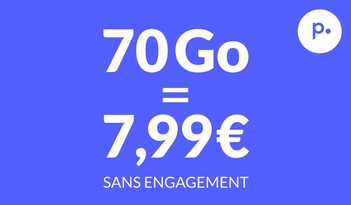 Forfait mobile 70 Go à moins de 8€ par mois : l’incroyable offre de Prixtel