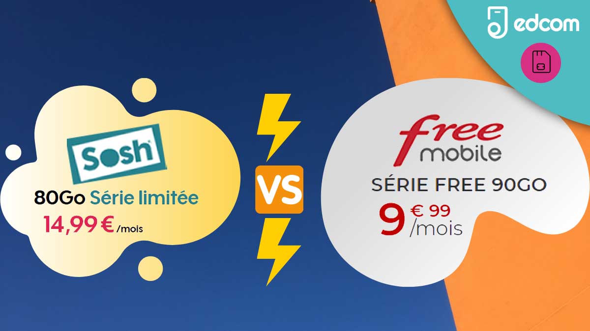 Forfait mobile en promo : Sosh 80Go vs Free Mobile 90Go ?