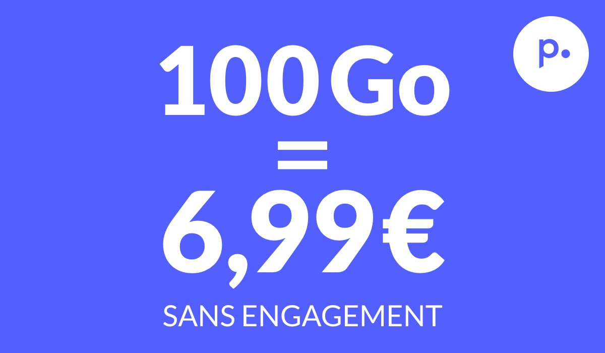 Forfait mobile : la superbe promo avec 100 Go pour 6,99 € par mois !