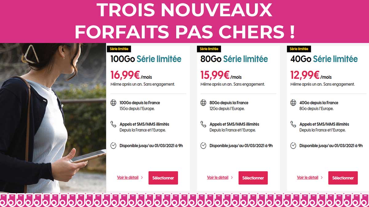 Forfait mobile : trois nouvelles Séries Limitées SOSH à petit prix