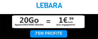 Forfait 20Go Lebara mobile