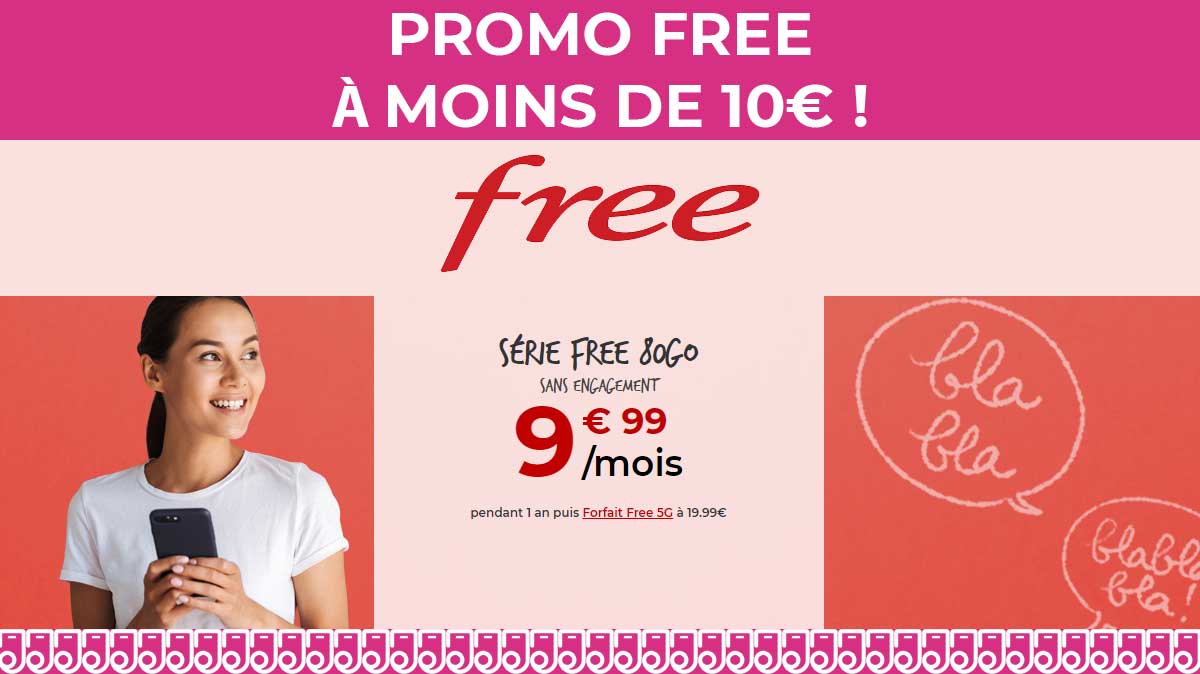 Free prolonge sa promo forfait mobile à moins de 10 euros jusqu'au 6 avril 2021 !