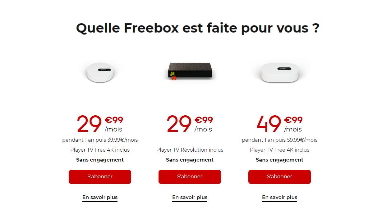 Free réorganise son catalogue Internet suite au lancement de la Freebox UItra