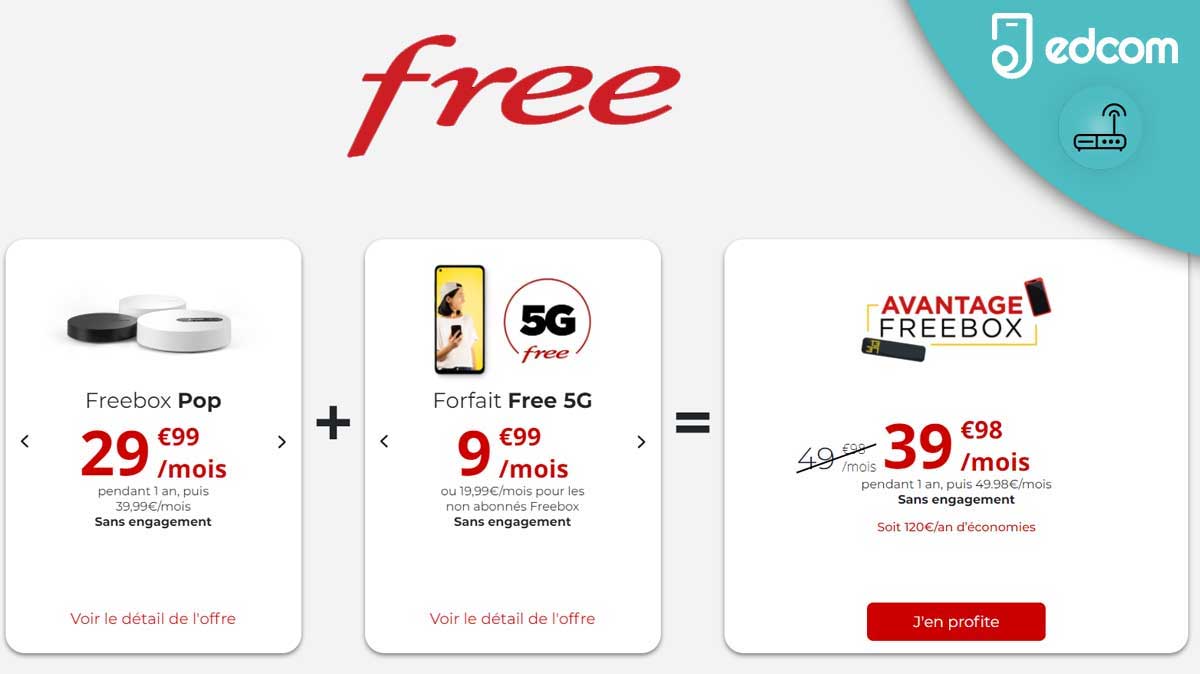 Freebox Pop + forfait Free 5G : la combinaison gagnante de Free
