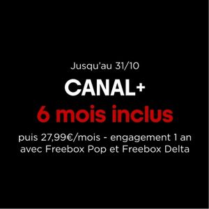 Freebox Pop promo Canal+ offert