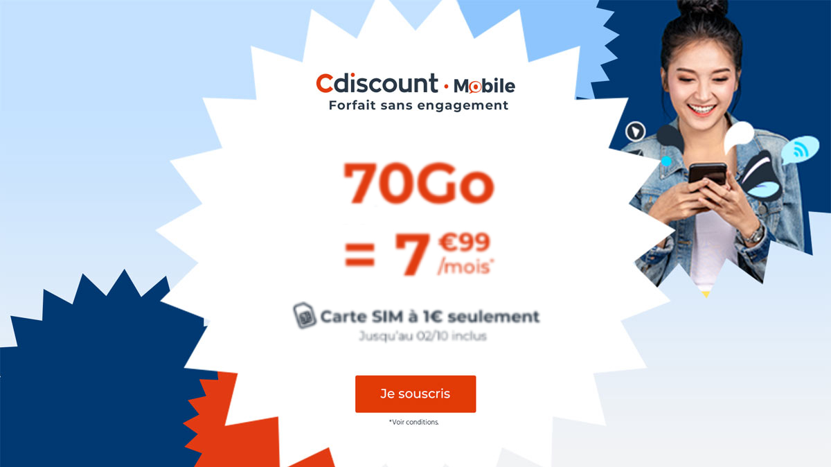 French Days 2023 : découvrez ce nouveau forfait sans engagement 70Go à prix cassé sur le réseau Bouygues Telecom