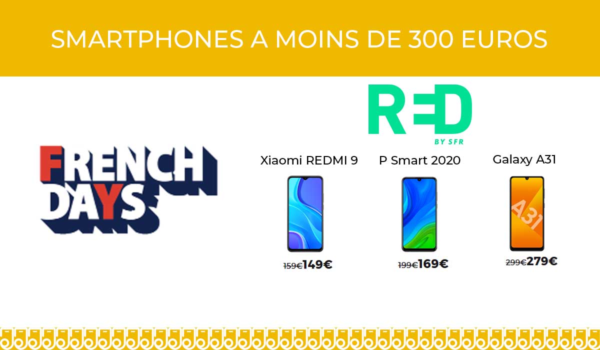 French Days : smartphones à moins de 300€, les bons plans sont chez RED by SFR