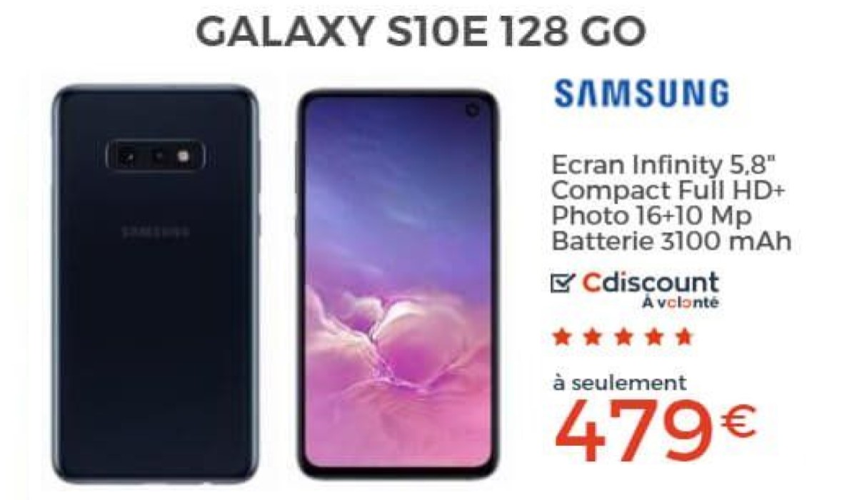 Galaxy S10e : Nouvelle baisse de prix chez Cdiscount