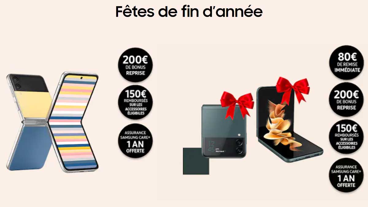 Galaxy Z Flip3 et Z Fold 3 : Grosse remise sur les Smartphones à écran pliable de Samsung