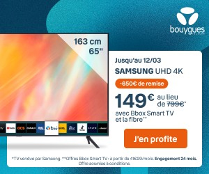 Promo Les Grands Jours de Bouygues Télécom Bbox + Smart TV