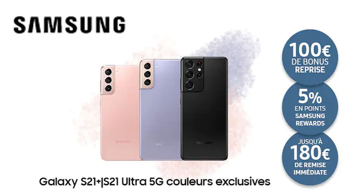 Obtenez une grosse remise sur les Galaxy S21 chez Samsung !
