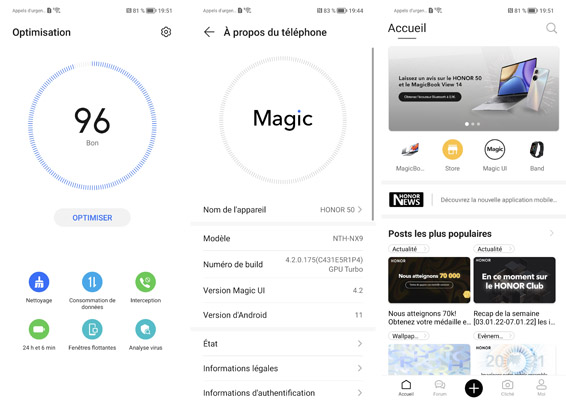 Honor 50 interface 2