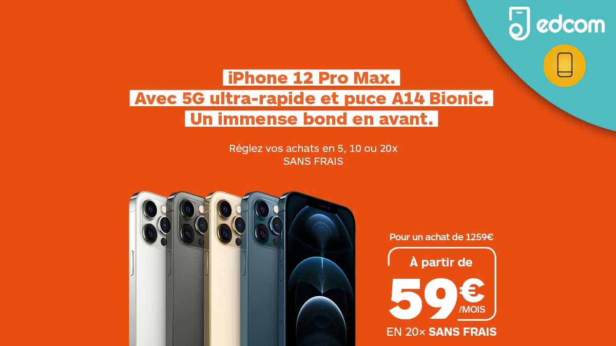 IPhone 12 Pro Max dès 62,95€ : payez le en 20 fois sans frais grâce à Boulanger