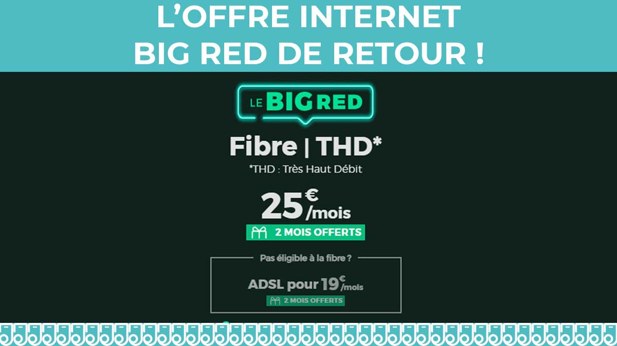 Internet pas cher : L'opération BIG RED est de retour chez RED by SFR