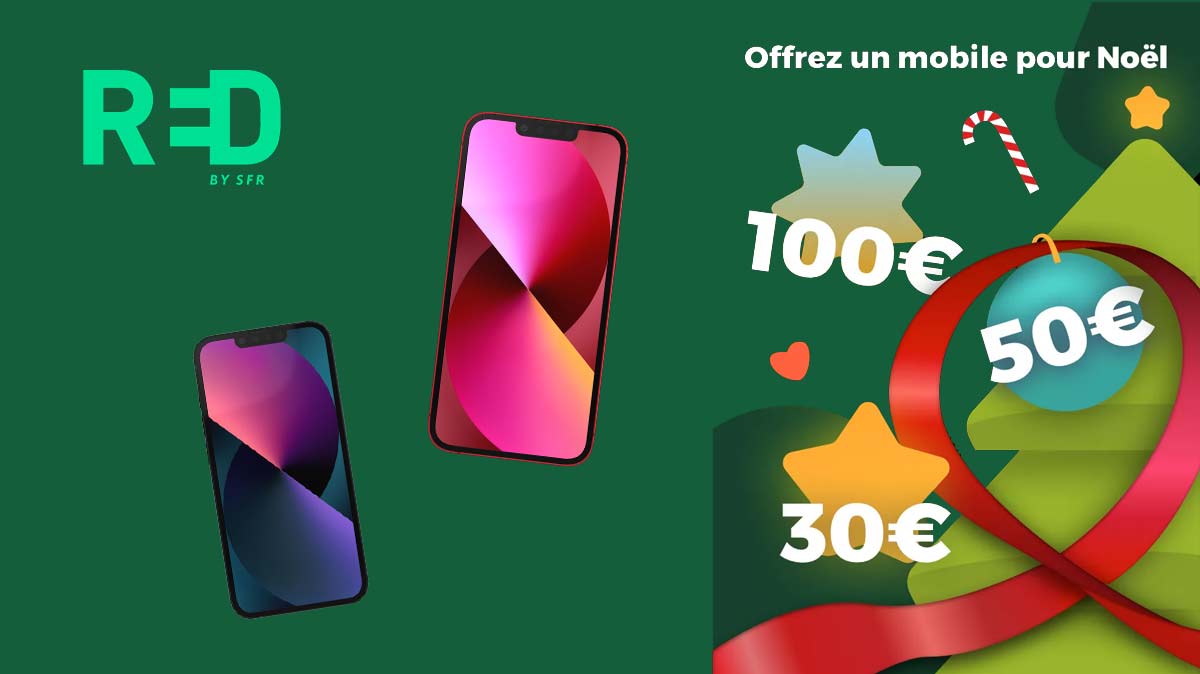L'iPhone 13 et l'iPhone 13 mini en promo chez RED pour Noël !