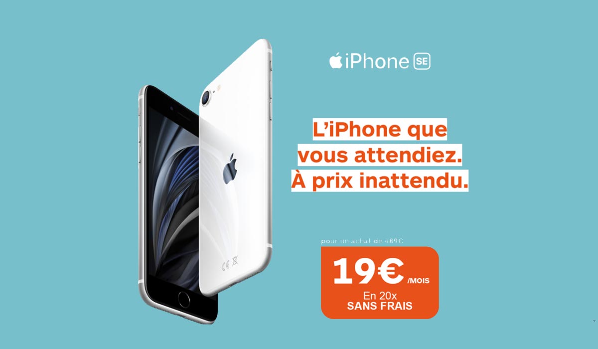 L'iPhone SE 2020 à 19€ en plusieurs fois ! ????