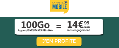Forfait La Poste Mobile 100 Go à 14,99?