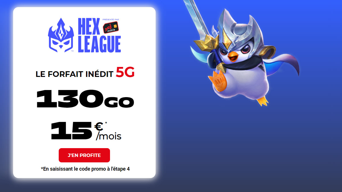 La HEX League vous laisse encore quelques heures pour souscrire à son forfait 5G en partenariat avec NRJ Mobile !