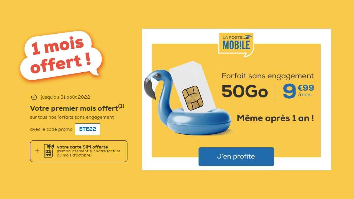La Poste Mobile est de retour… et offre un mois d’abonnement sur ses forfaits sans engagement  !