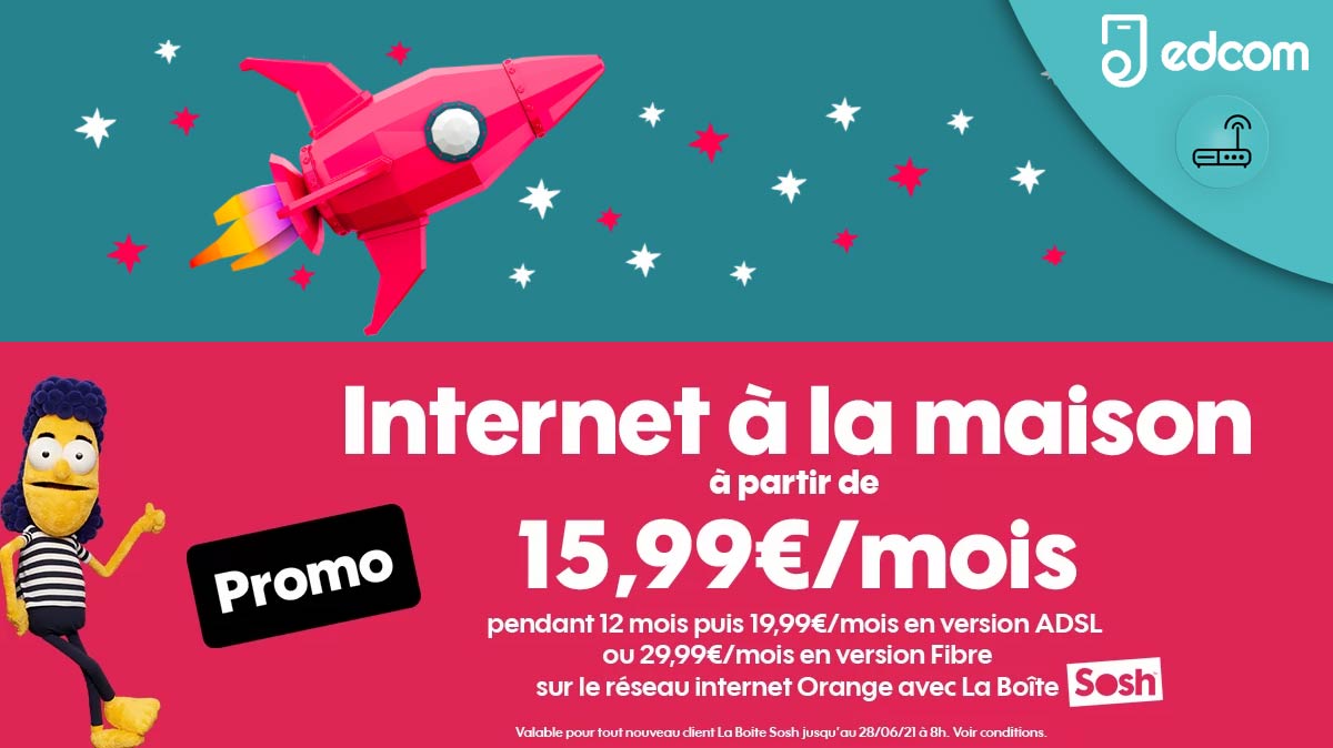 La Sosh box est en promo à seulement 15,99€ et elle est toujours sans engagement !